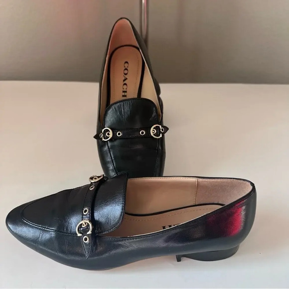 Coach Isabel Loafers in Black Leather Size 5B - Picture 14 of 14